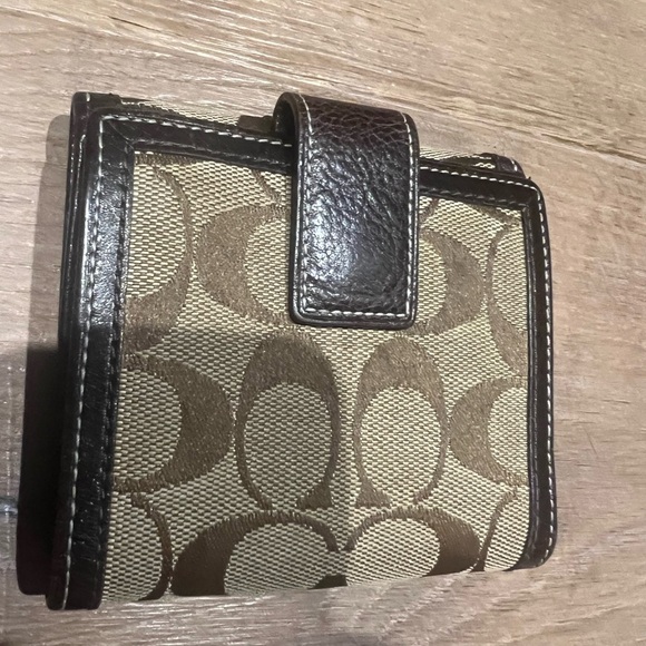Coach Brown and Black Signature Wallet - Picture 2 of 3